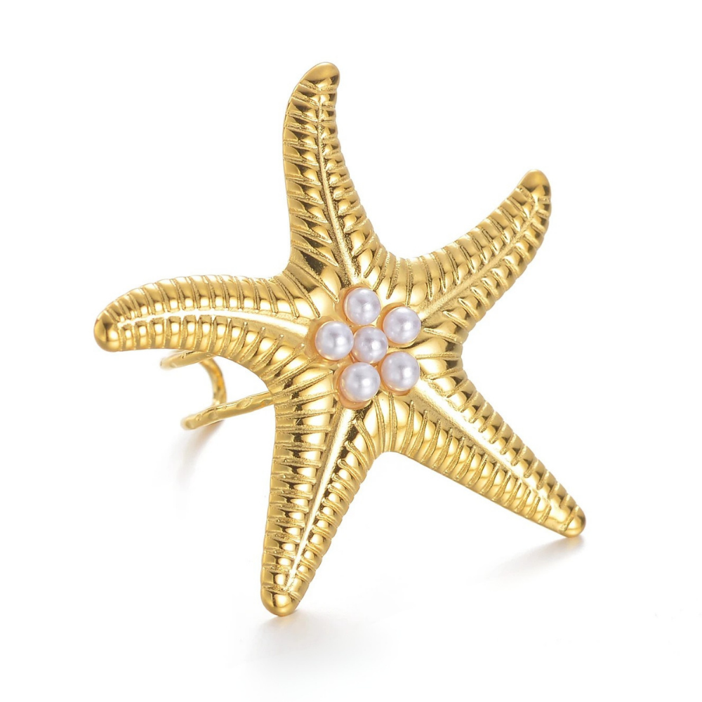 Bague Étoile de Mer Perle Nacre