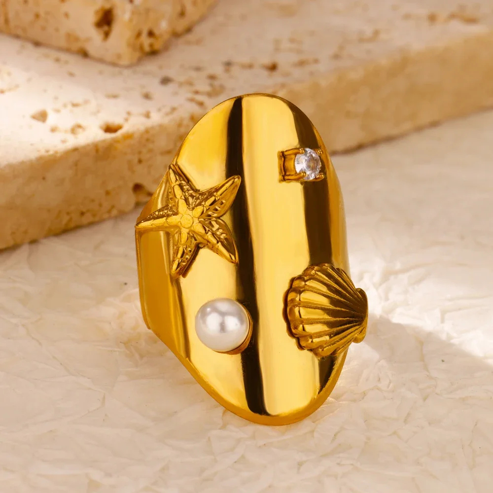 Bague Ovale Étoile de Mer