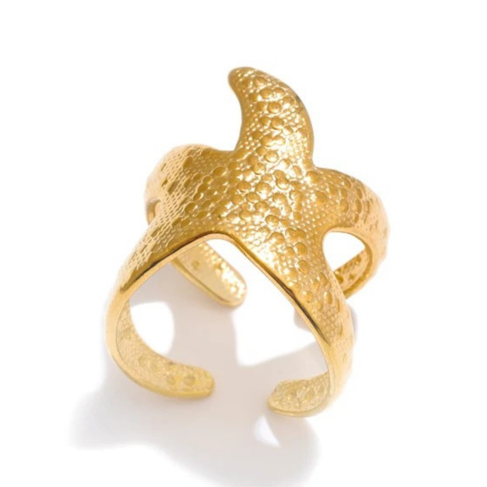 Bague Étoile de Mer Martelée