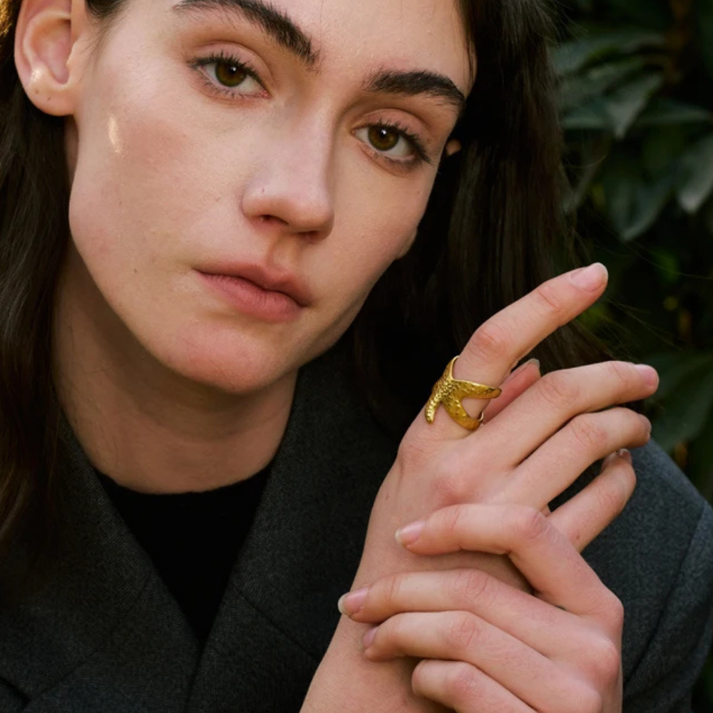 Bague Étoile de Mer Martelée