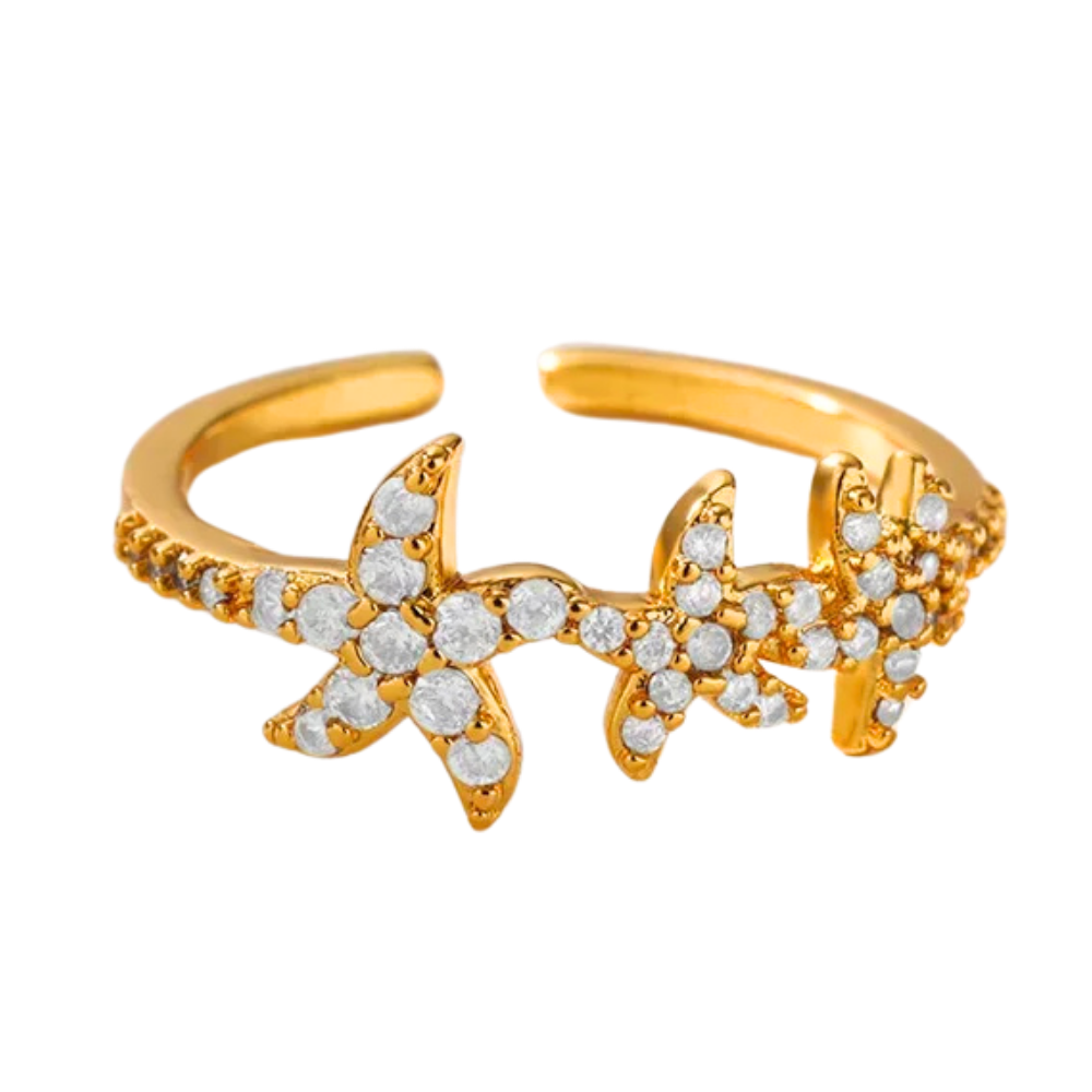 Bague Triple Étoile de Mer