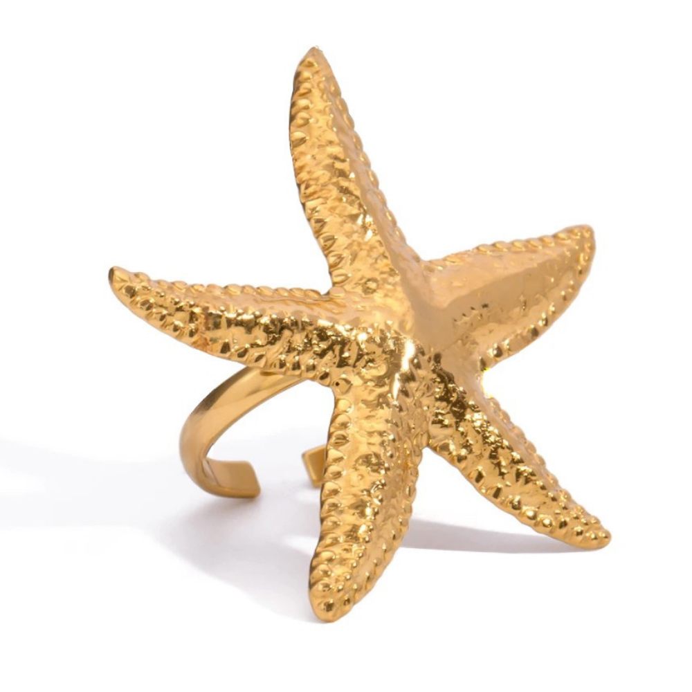 Bague Étoile de Mer Acier Inoxydable