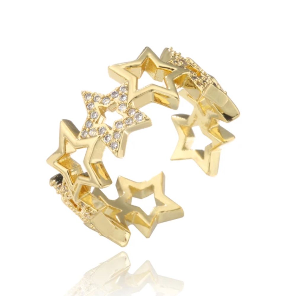 bague en aneau étoile pour femme