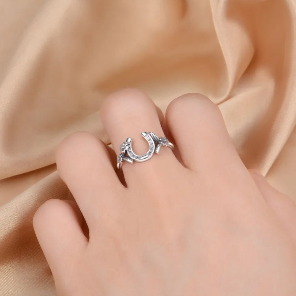 Bague Fer à Cheval Lana Argent