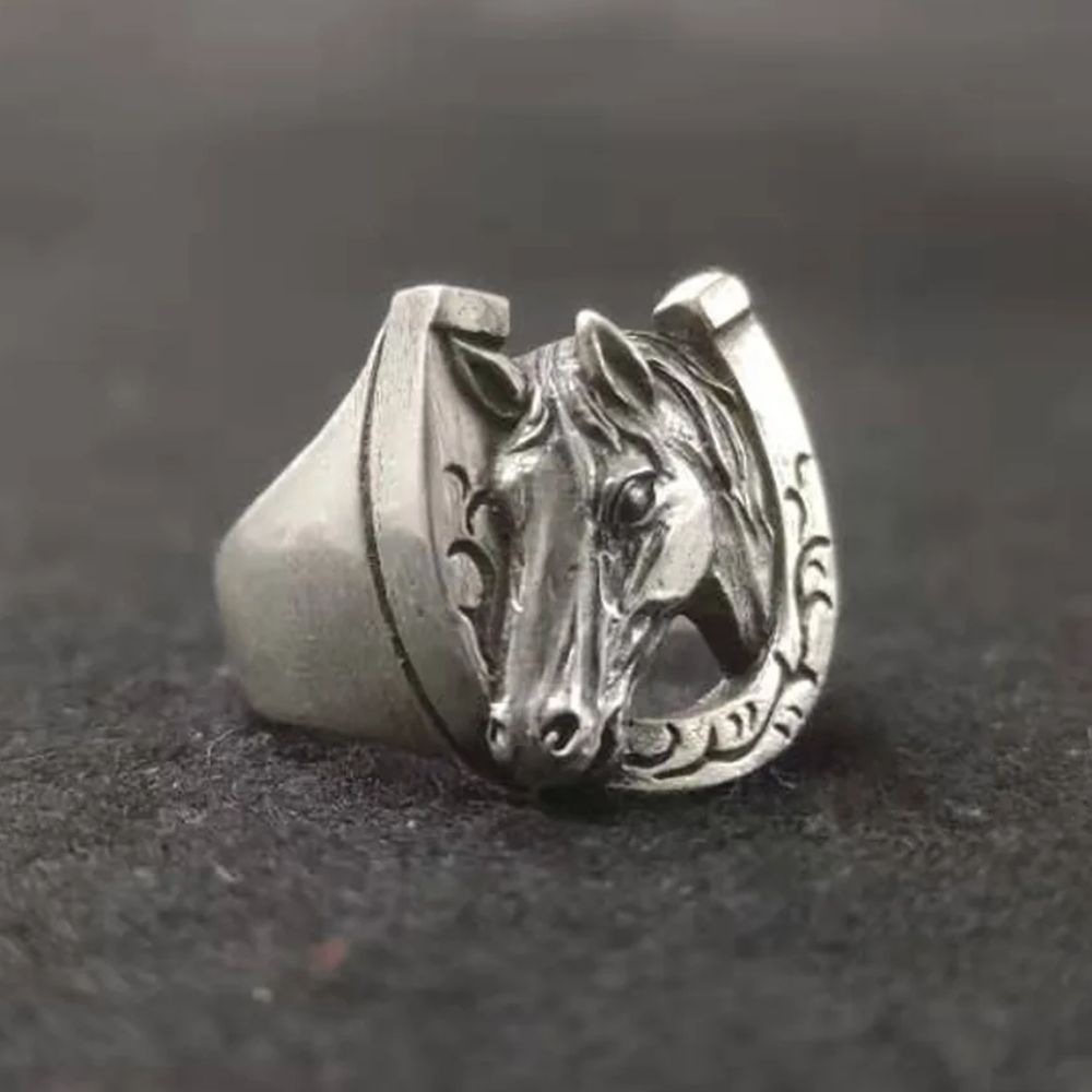 Bague Fer à Cheval Tornade Acier