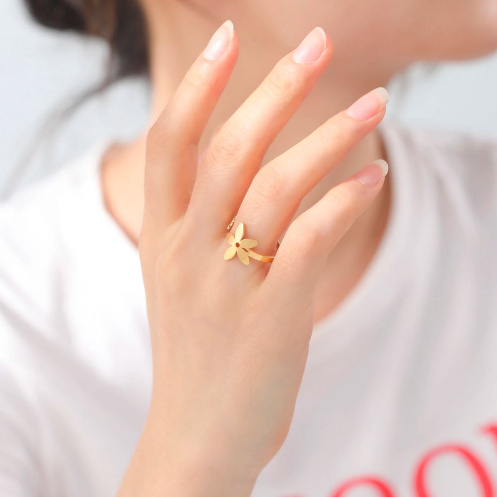 Bague Fleur Art Nouveau Or