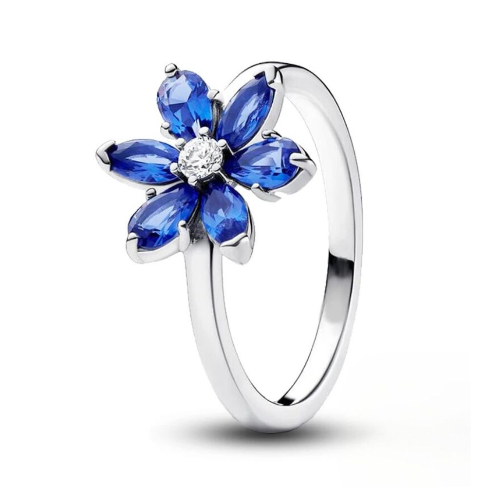 Bague Fleur Bleue