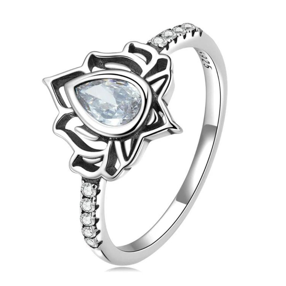 Bague Fleur de Lotus Argent Sterling