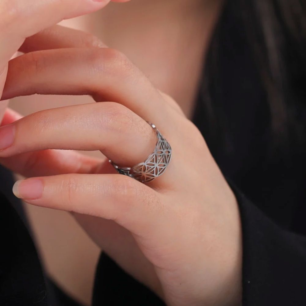 Bague Fleur de Vie en Argent
