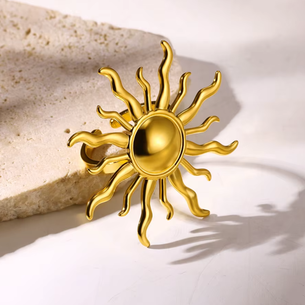 Bague Gros Soleil Acier