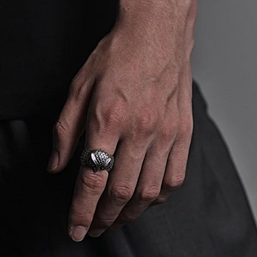 bague en anneau lisse et large pour homme