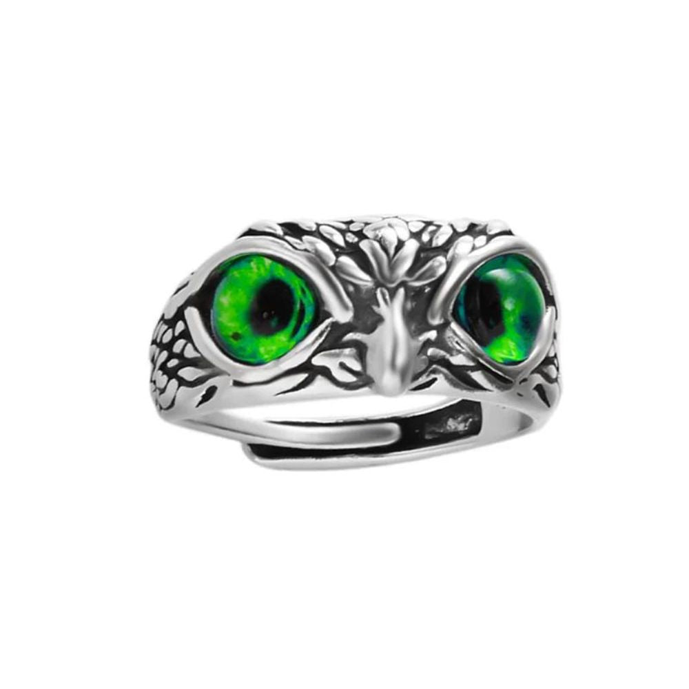 bague hibou conquérant vert