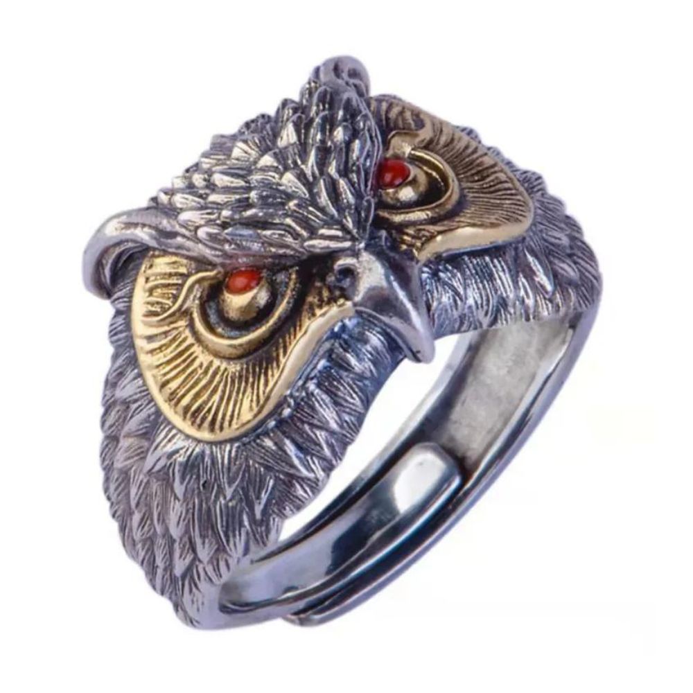 bague hibou homme