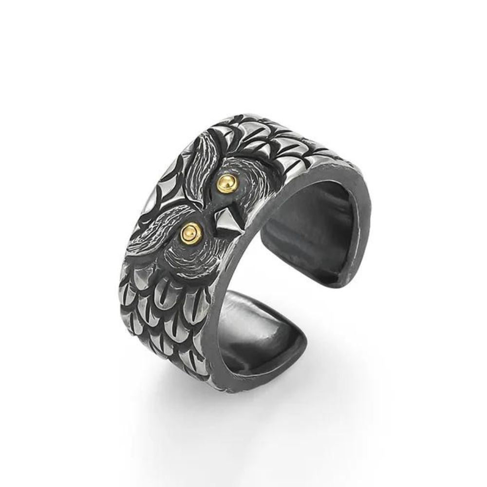 bague en acier inoxydable ajustable pour homme