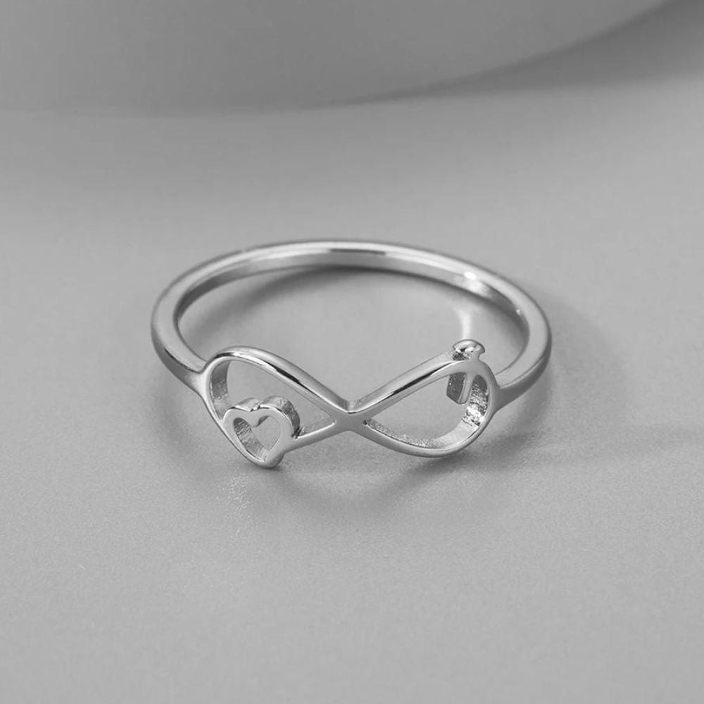 bague de couleur argent femme