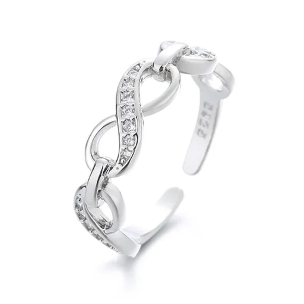 Bague Argent Zirconium Infini