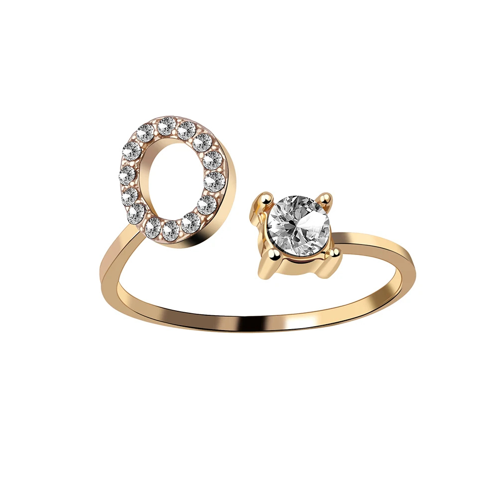 Bague Initiale O Strass