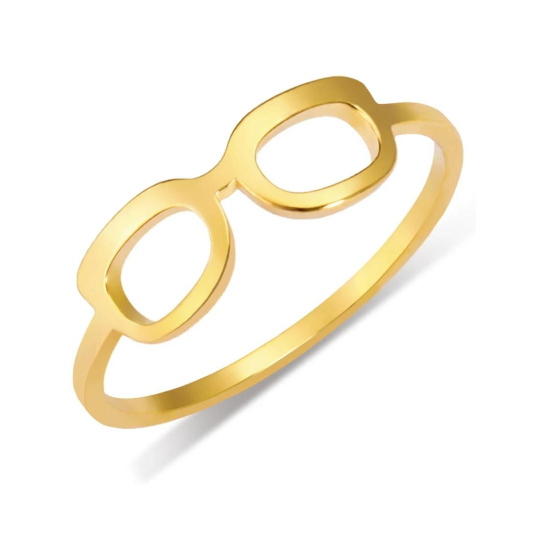 Bague Lunettes Femme or