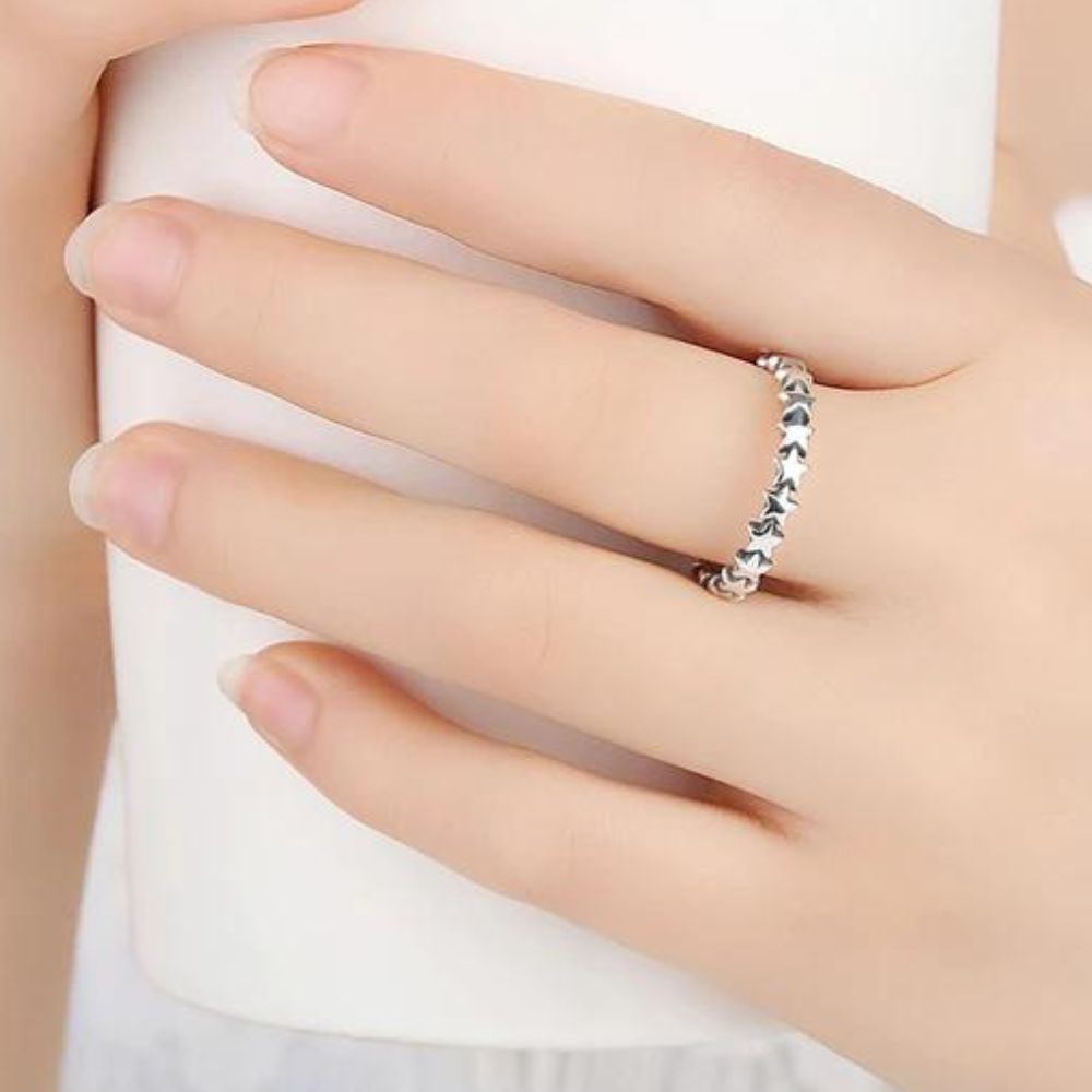 bague femme en argent sterling 925 de couleur argent