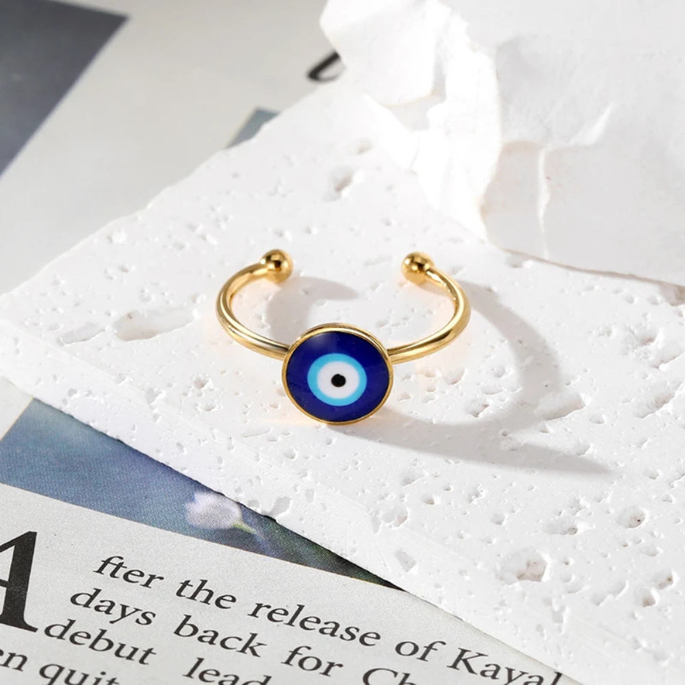 Bague Œil Bleu Rond