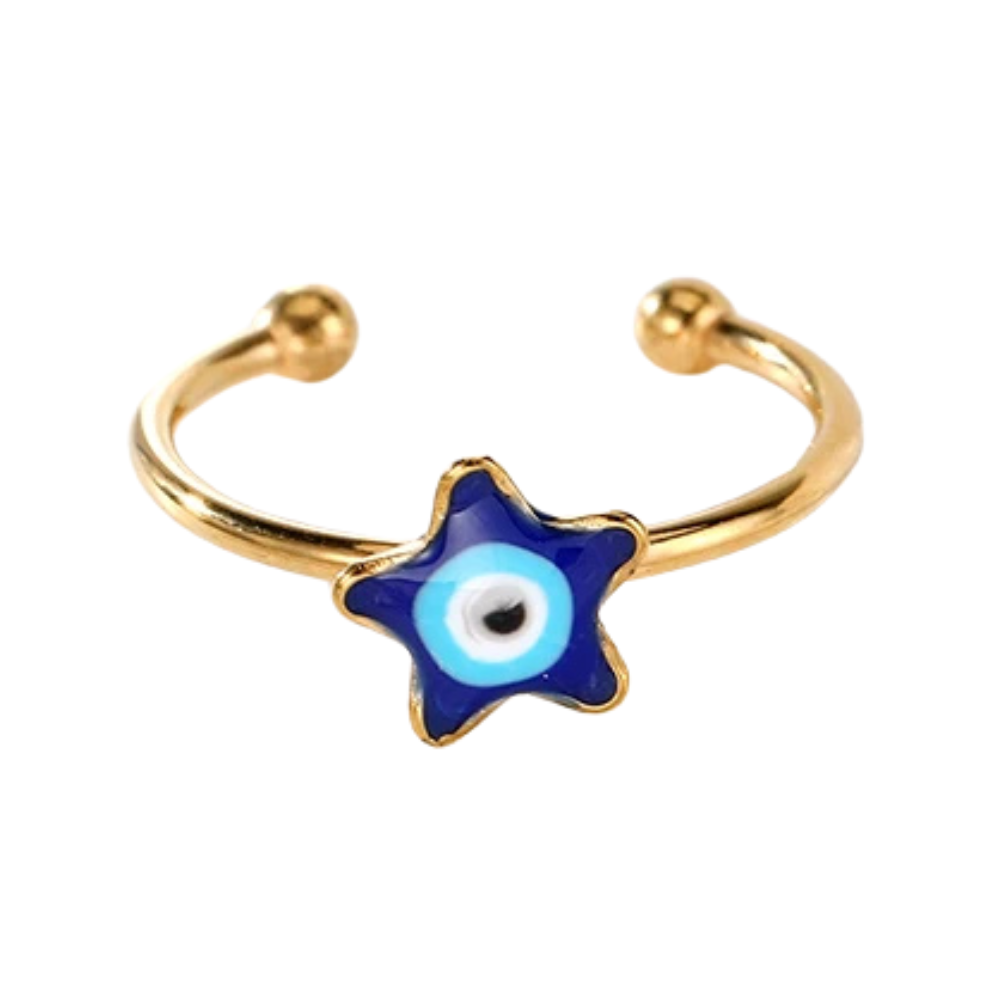 Bague Œil Bleu Étoile