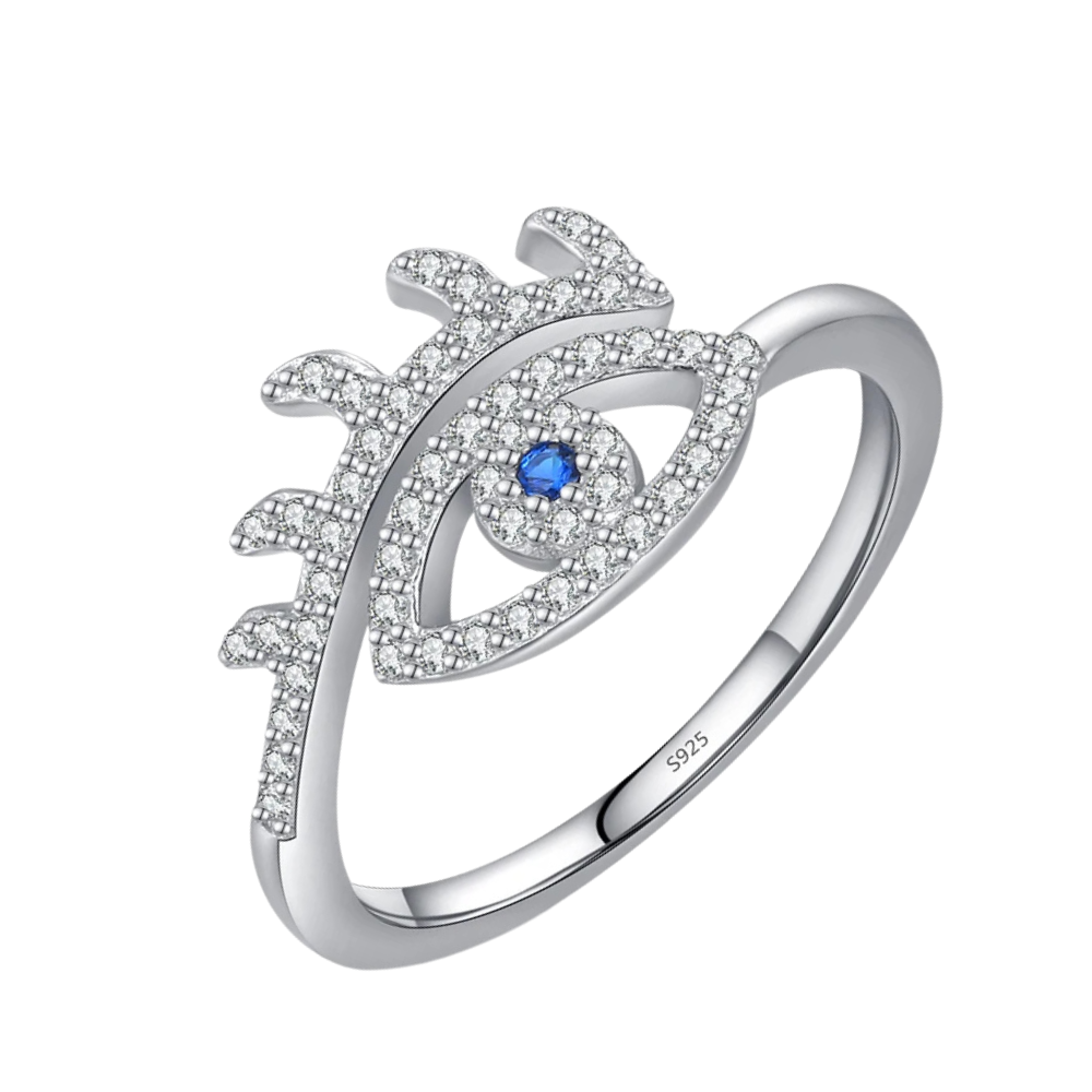 Bague Œil Bleu Argent