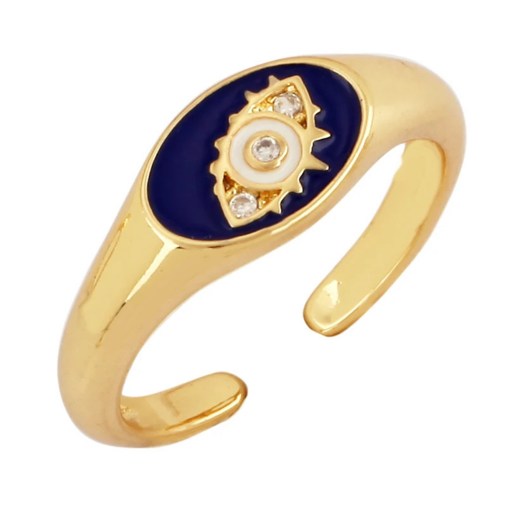 Bague Chevalière Œil Grec