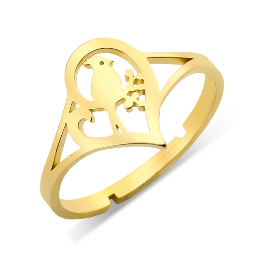 Bague Oiseau Coeur