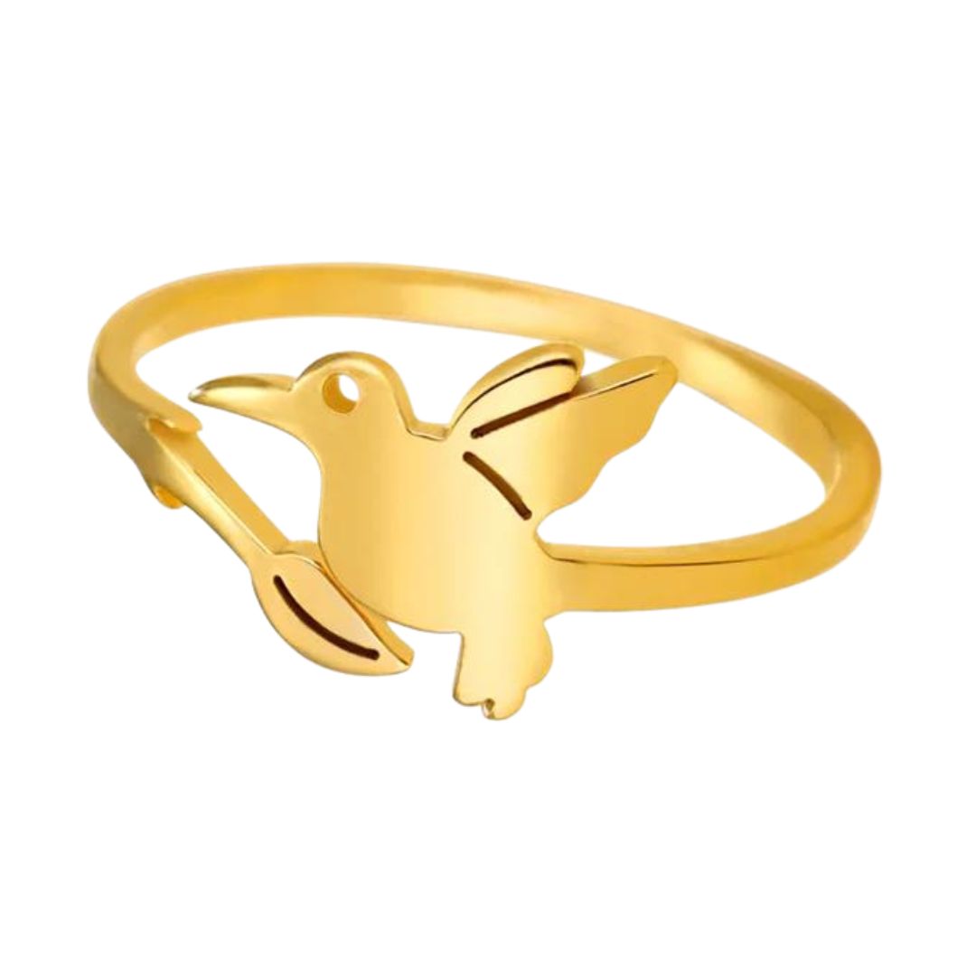 Bague Motif Oiseau or