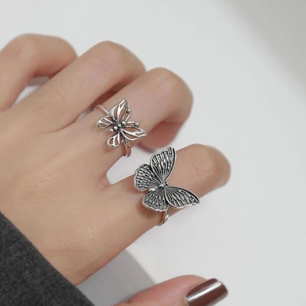 Bague Papillon Acier