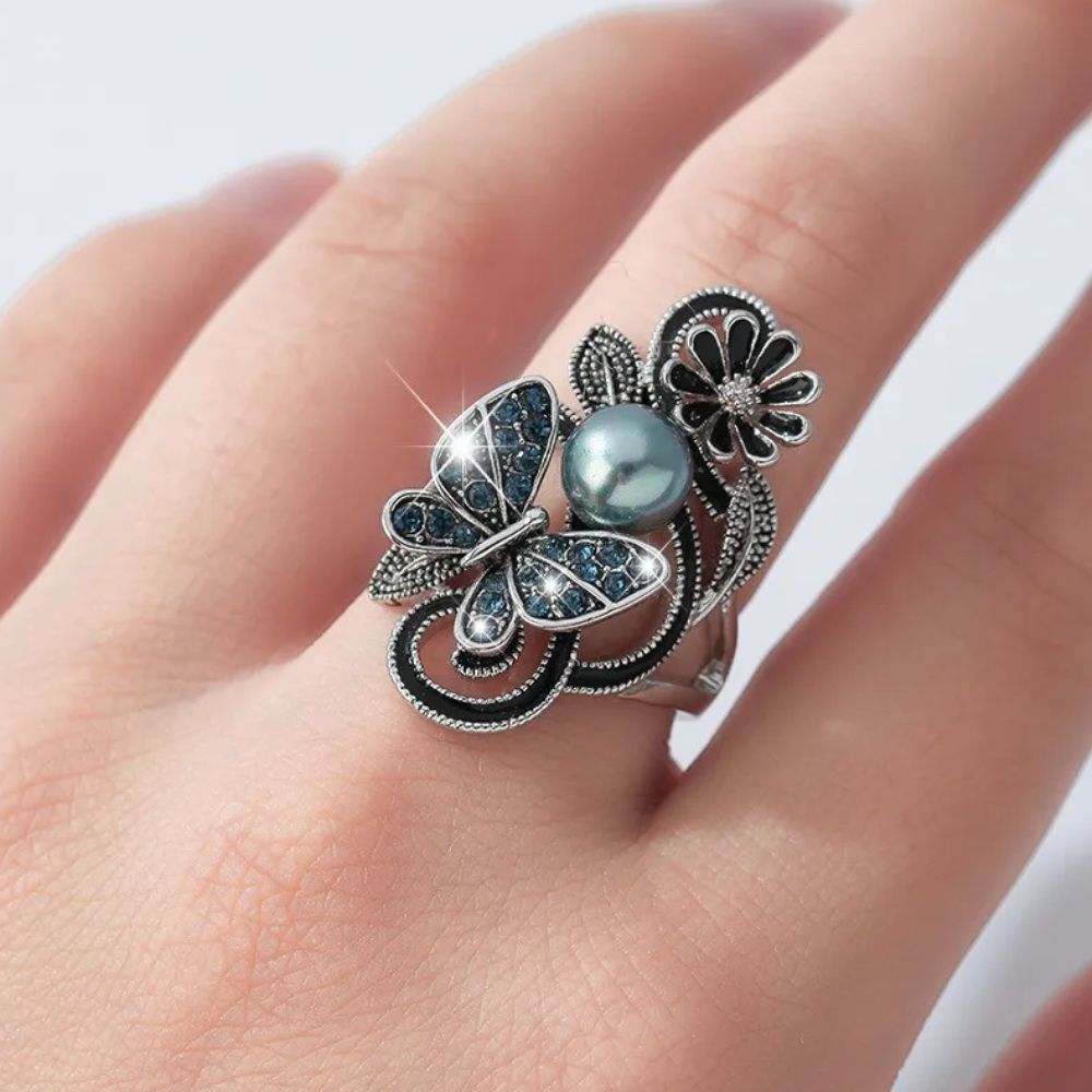 Bague Papillon Impérial Acier