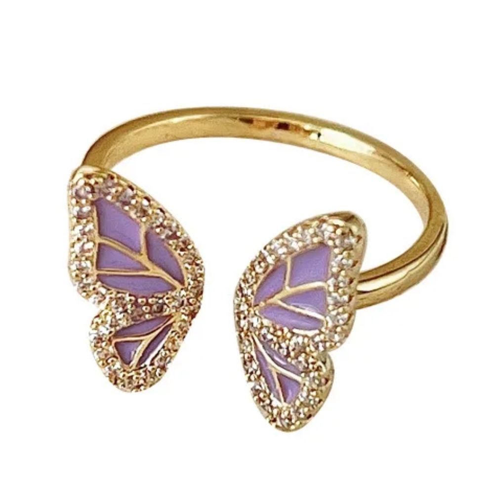 Bague Papillon Violet