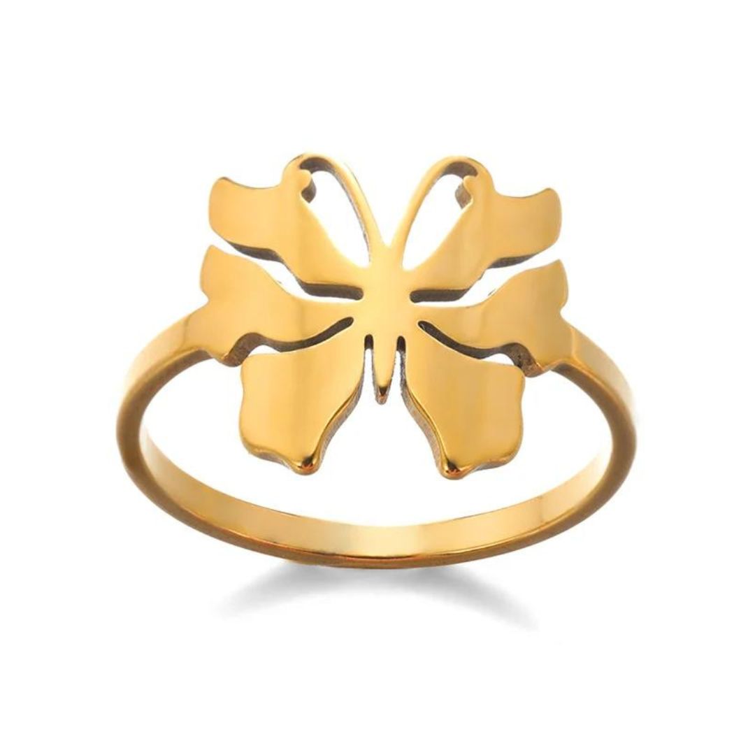 Bague Papillon Jaune