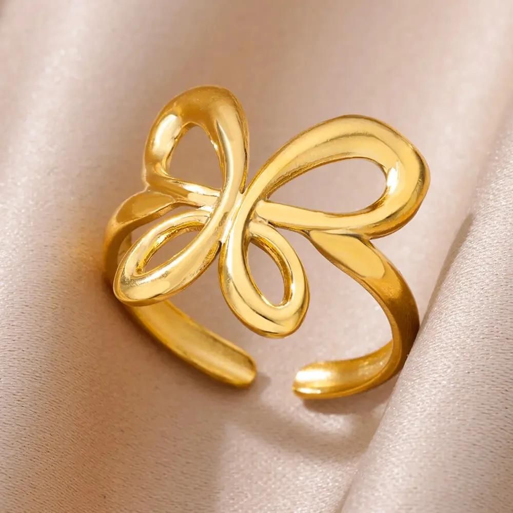Bague Papillon couleur or