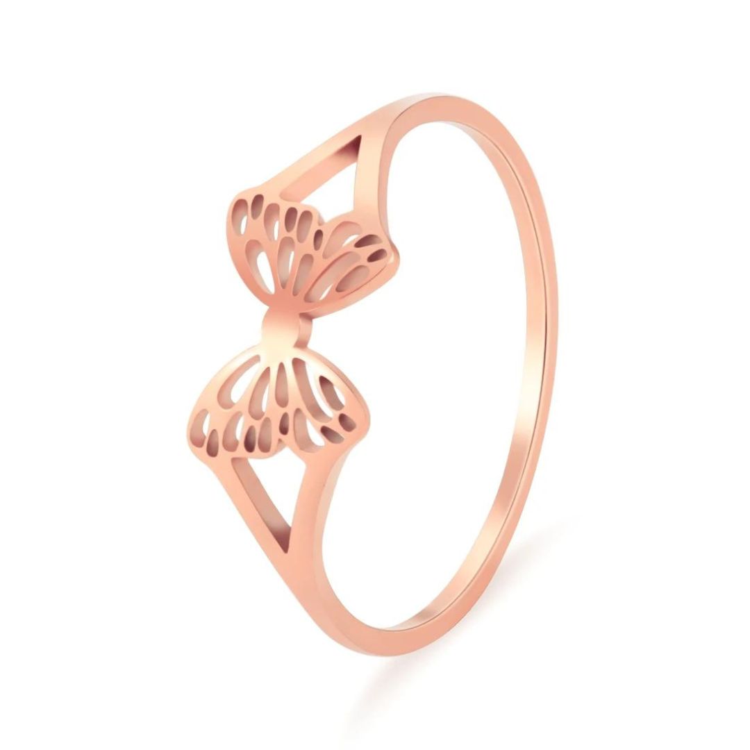 Bague Papillon Design rose