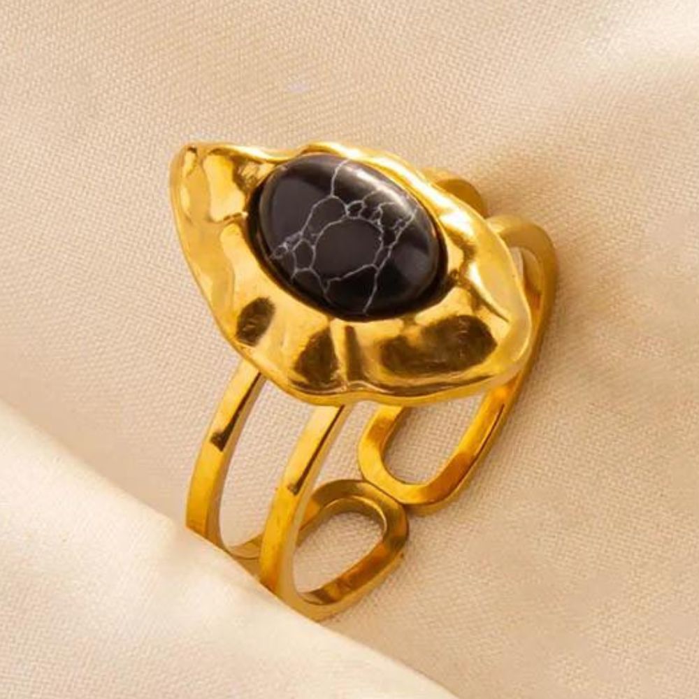 Bague Fantaisie Pierre Noire