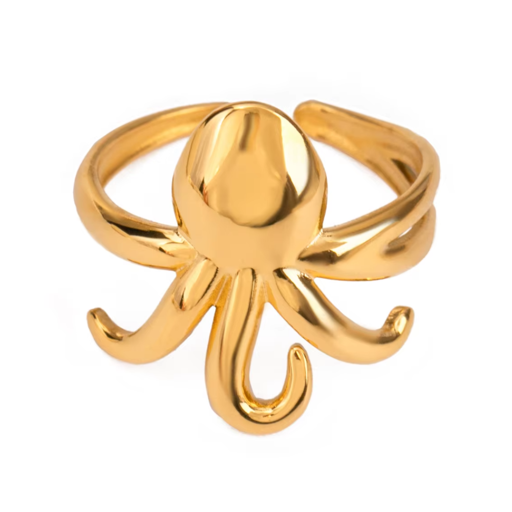 Bague Pieuvre Dorée