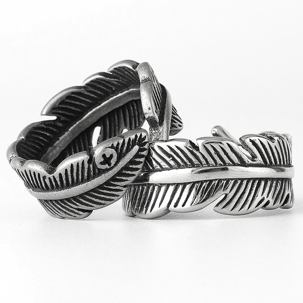Bague Plume Biker