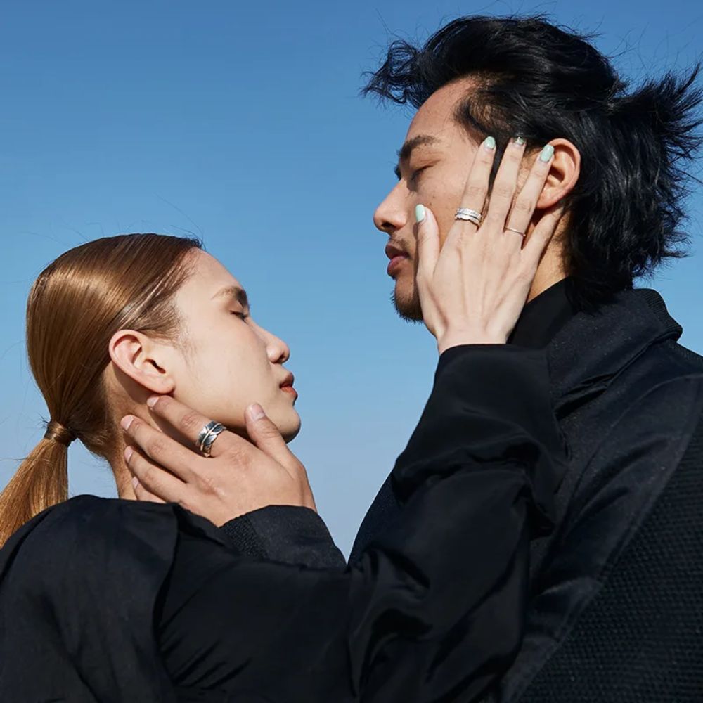 Bague Plume Couple