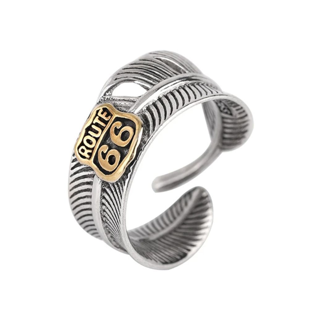 Bague Plume Route 66