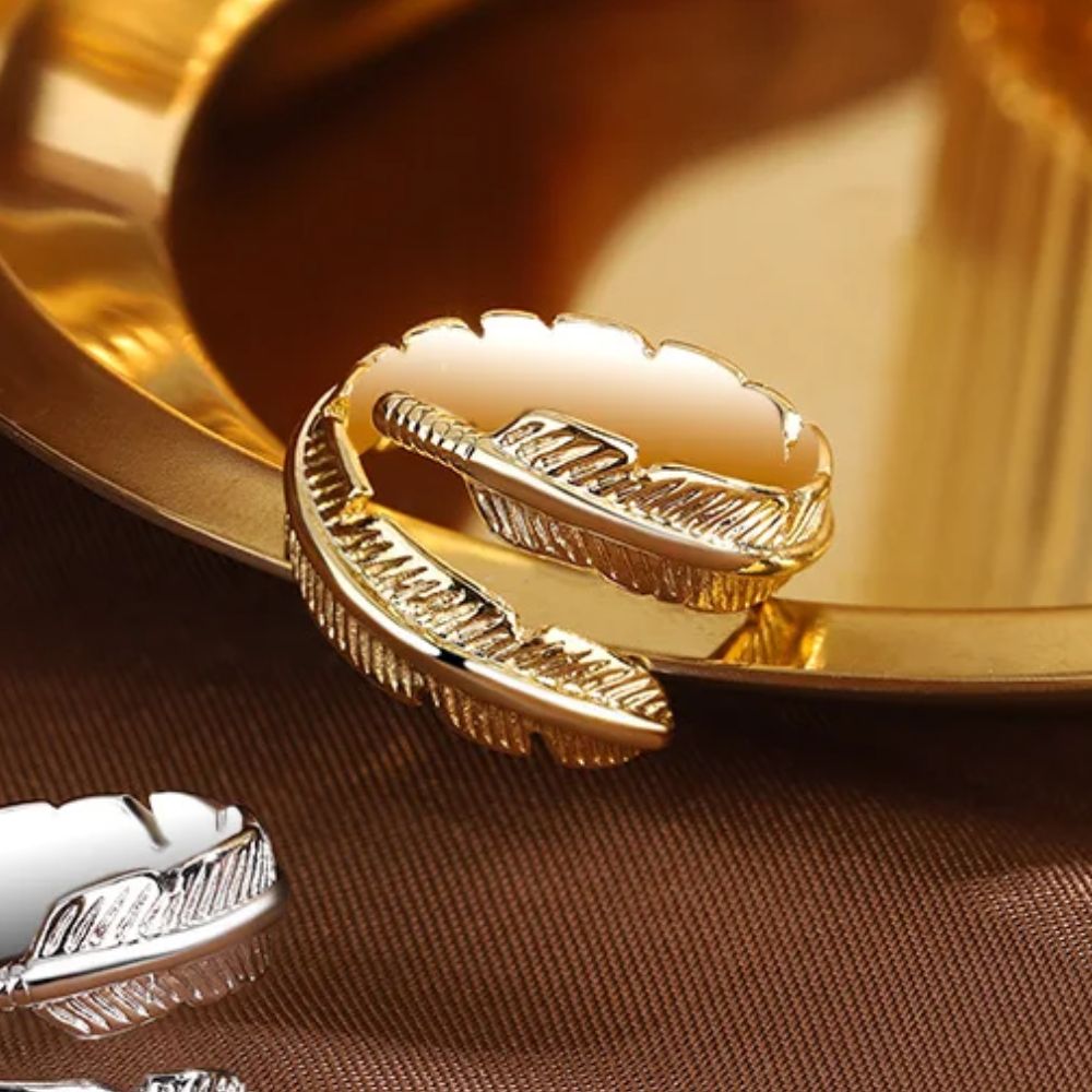 Bague Plume Doré