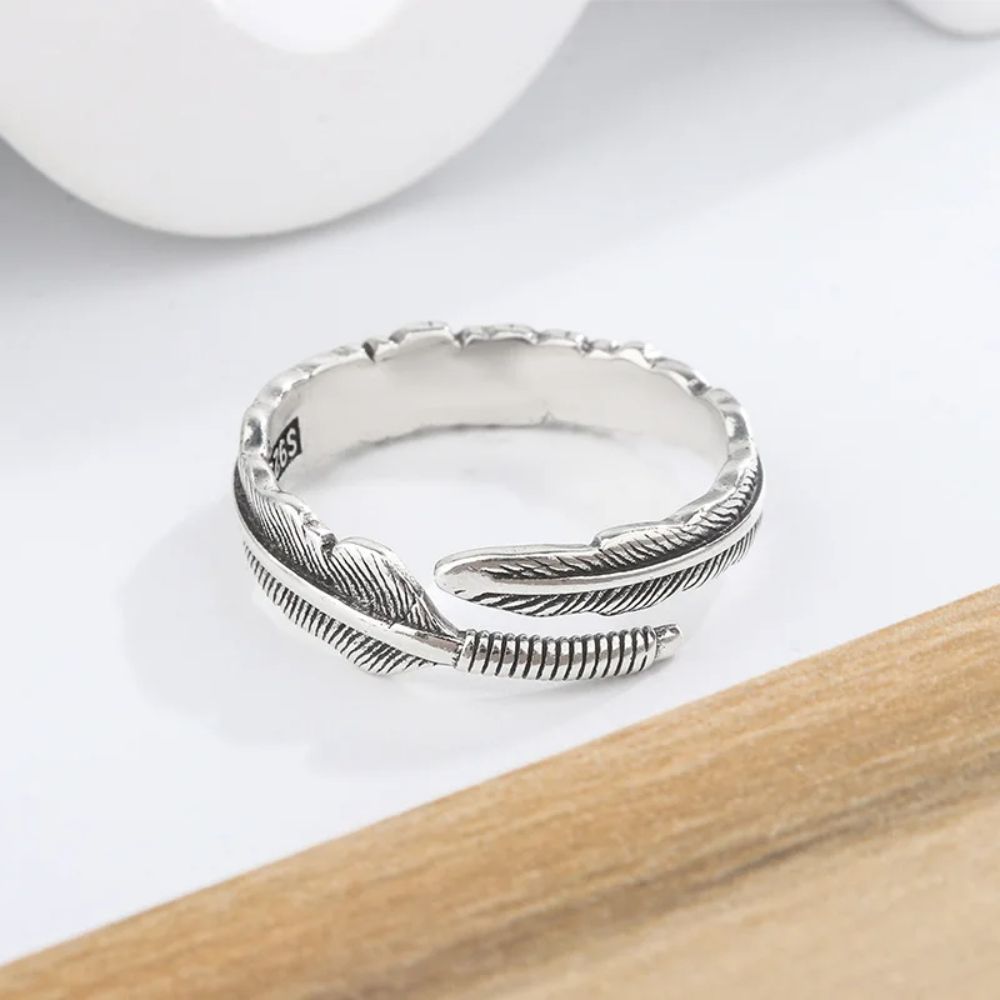 Bague Plume Ouverte