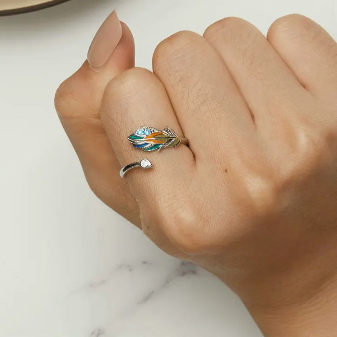 Bague Plume Multicolore