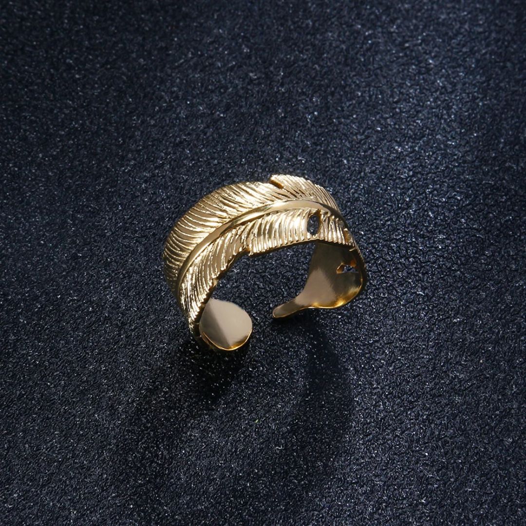 Bague Plume Or Femme