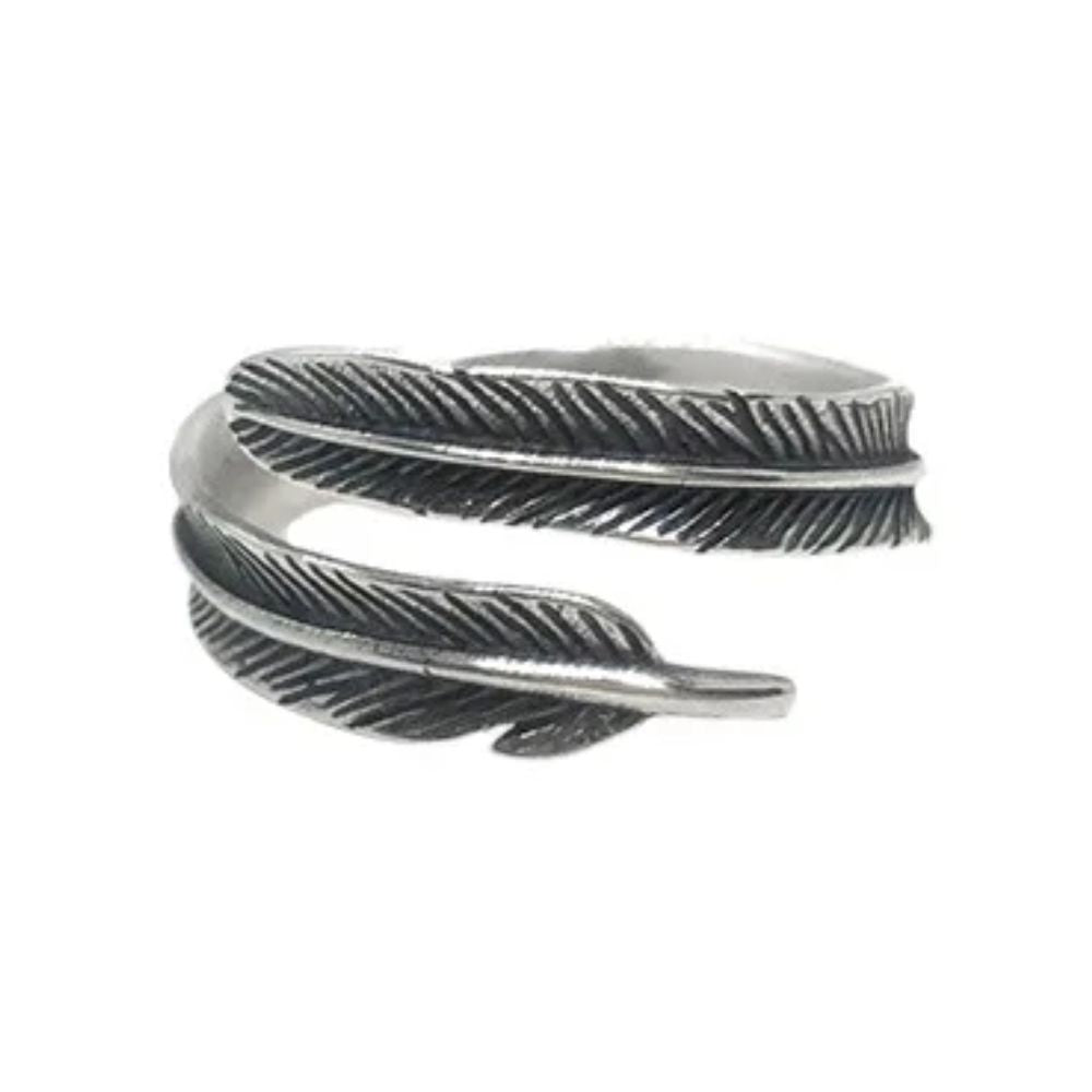Bague Plume Argent Femme