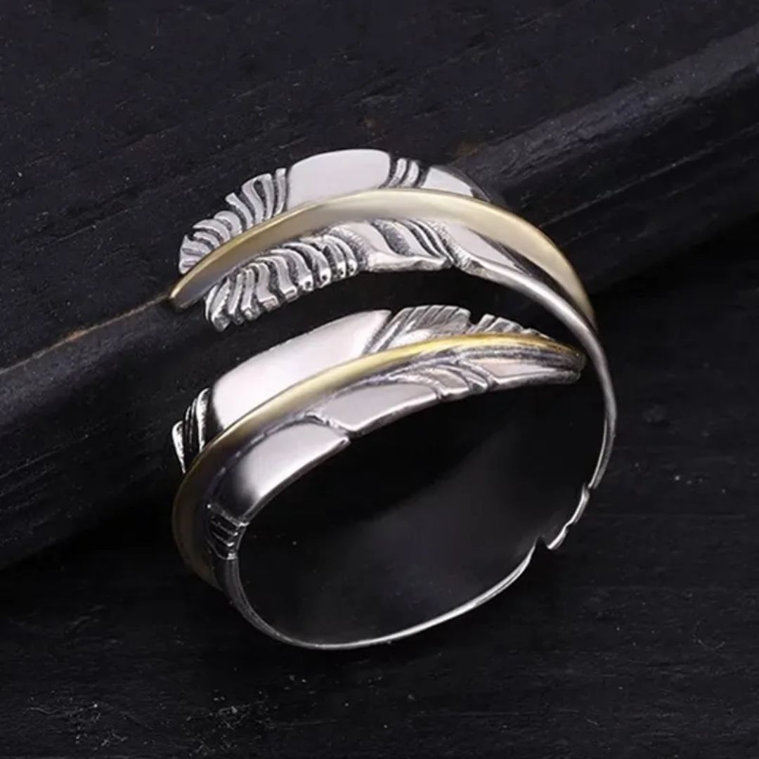 Bague Plume Amérindienne