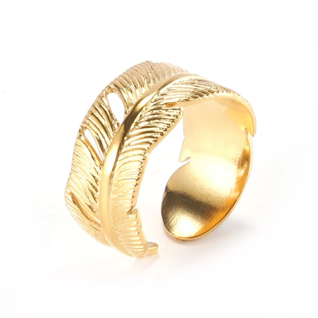 Bague Plume Or Femme