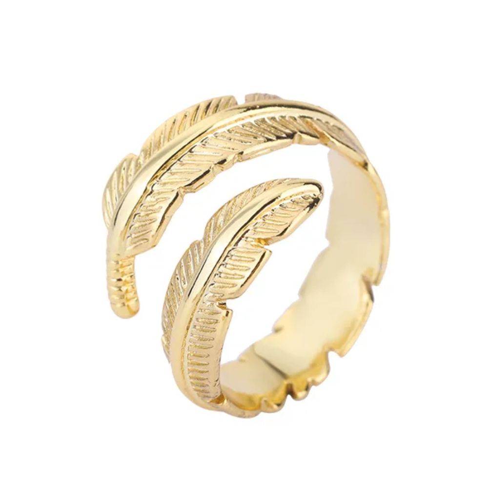 Bague Plume Doré