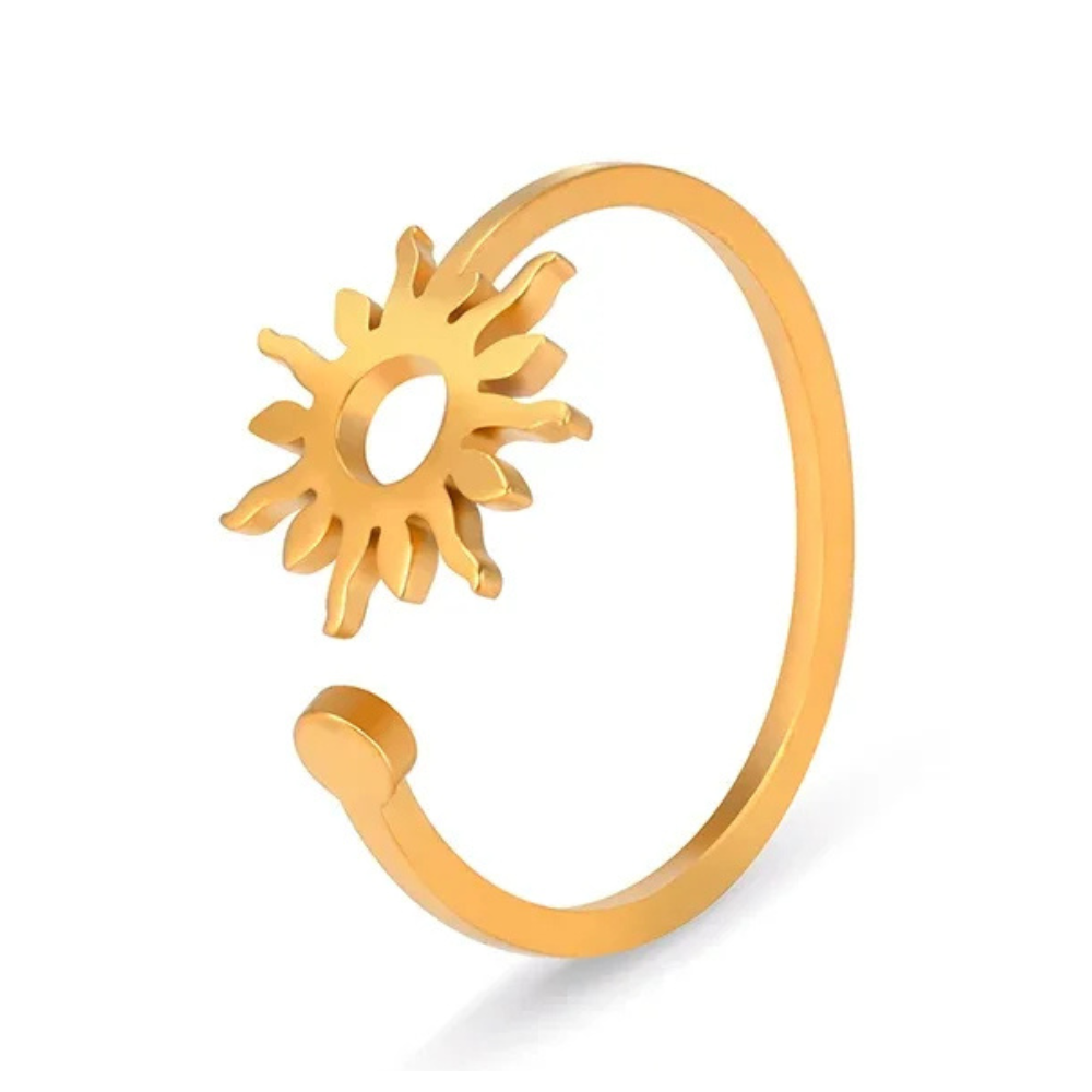Bague Soleil Acier Inoxydable