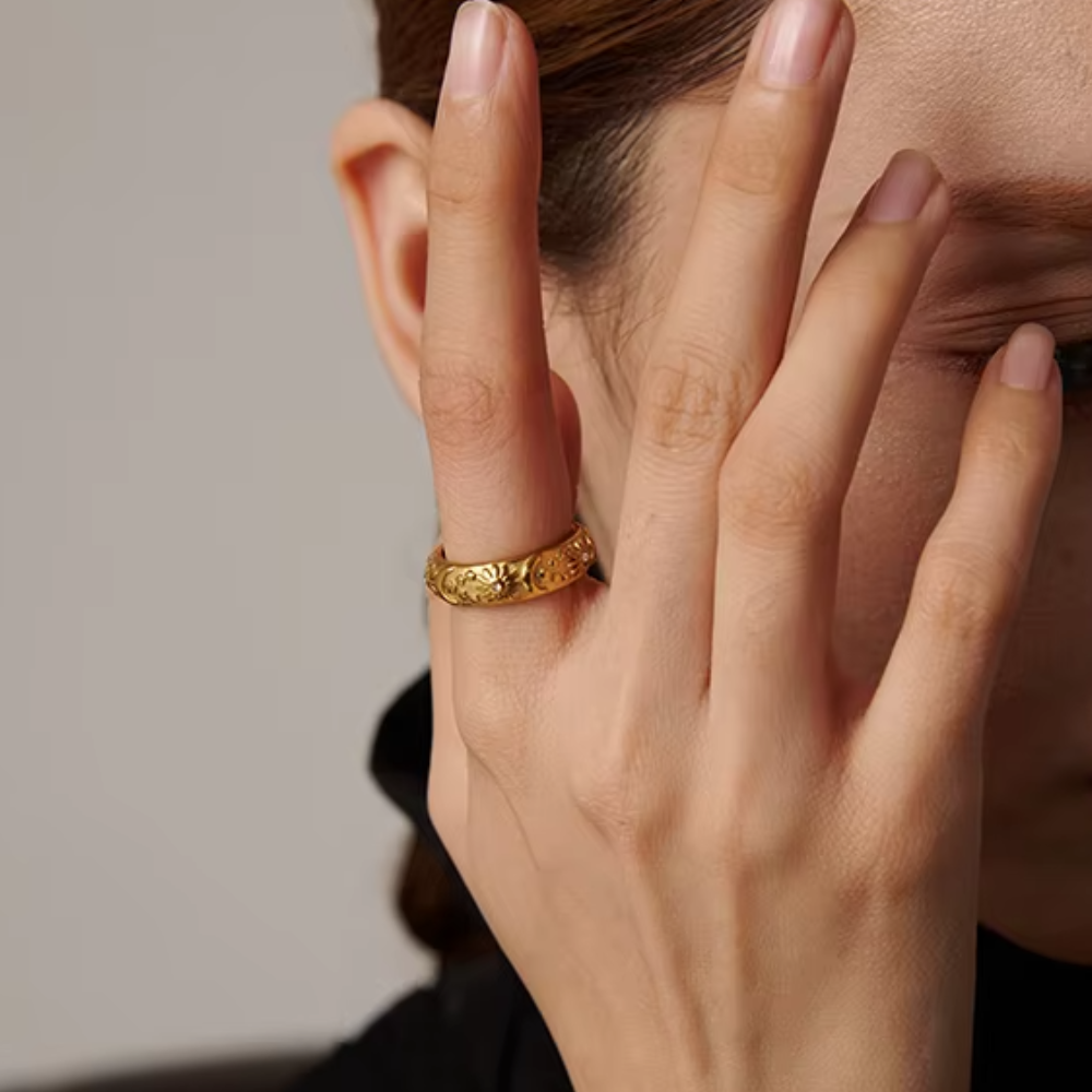 Bague Soleil Anneau Acier Inoxydable